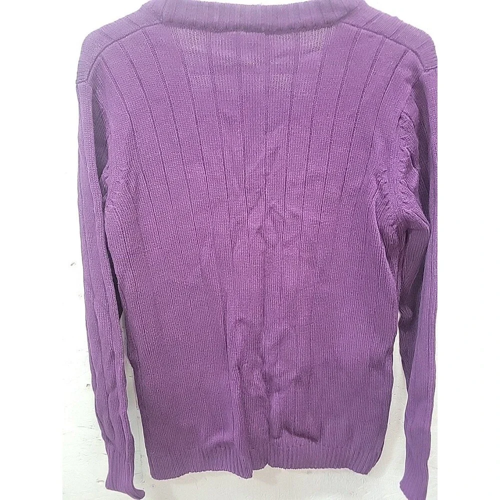 Vintage  Persephone Jones‎ Sweater Purple Cardigan Sz L RARE